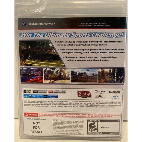 PS3 Sports Champions Video Game NEW Sealed, PlayStation Move Required - Picture 2 of 2